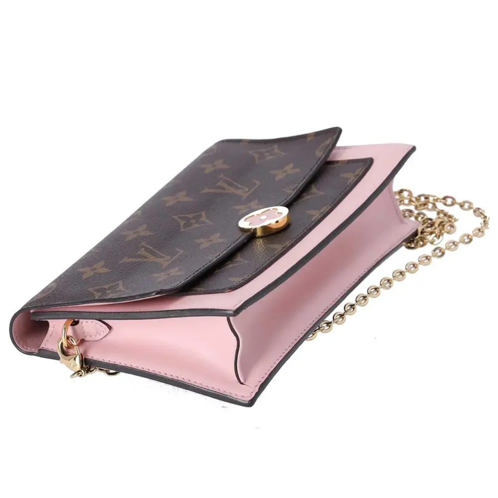 Louis Vuitton Monogram Flore Chain Wallet Crossbody Rose Ballerine Pink - Picture 7 of 11